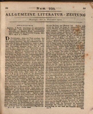 Allgemeine Literatur-Zeitung (Literarisches Zentralblatt für Deutschland) Montag 23. November 1812