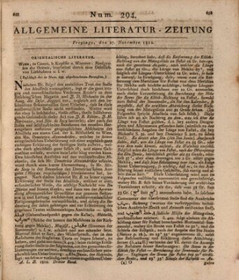 Allgemeine Literatur-Zeitung (Literarisches Zentralblatt für Deutschland) Freitag 27. November 1812