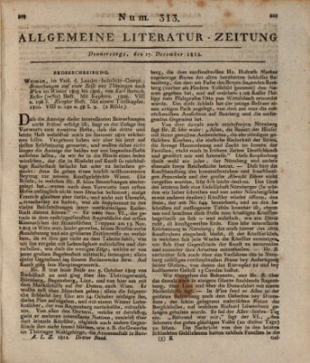 Allgemeine Literatur-Zeitung (Literarisches Zentralblatt für Deutschland) Donnerstag 17. Dezember 1812