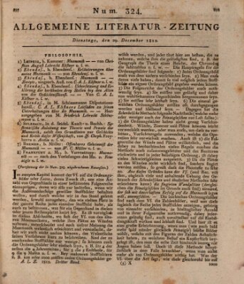 Allgemeine Literatur-Zeitung (Literarisches Zentralblatt für Deutschland) Dienstag 29. Dezember 1812