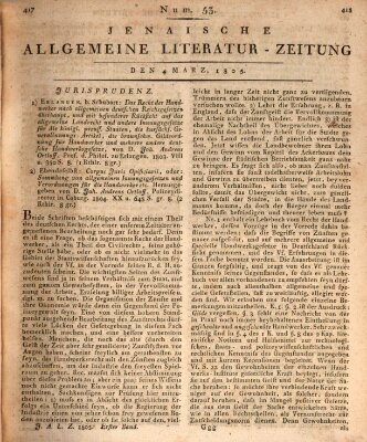 Jenaische allgemeine Literatur-Zeitung vom Jahre ... Montag 4. März 1805