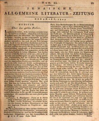 Jenaische allgemeine Literatur-Zeitung vom Jahre ... Mittwoch 6. März 1805