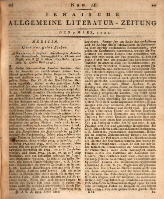 Jenaische allgemeine Literatur-Zeitung vom Jahre ... Donnerstag 7. März 1805