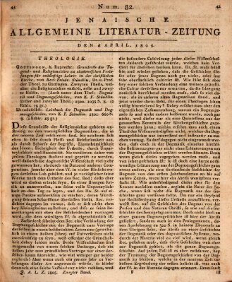 Jenaische allgemeine Literatur-Zeitung vom Jahre ... Samstag 6. April 1805