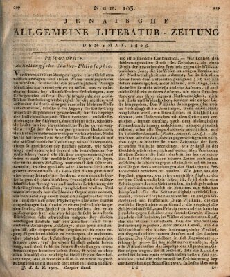 Jenaische allgemeine Literatur-Zeitung vom Jahre ... Mittwoch 1. Mai 1805