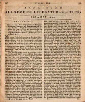 Jenaische allgemeine Literatur-Zeitung vom Jahre ... Dienstag 14. Mai 1805