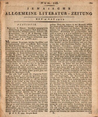 Jenaische allgemeine Literatur-Zeitung vom Jahre ... Donnerstag 16. Mai 1805