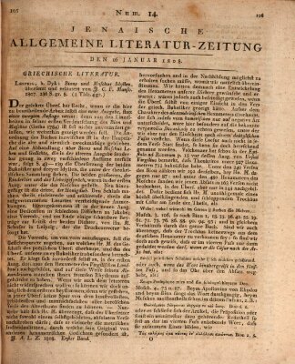 Jenaische allgemeine Literatur-Zeitung vom Jahre ... Samstag 16. Januar 1808