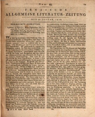 Jenaische allgemeine Literatur-Zeitung vom Jahre ... Samstag 30. Januar 1808