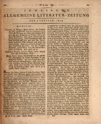 Jenaische allgemeine Literatur-Zeitung vom Jahre ... Samstag 6. Februar 1808