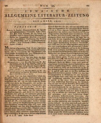 Jenaische allgemeine Literatur-Zeitung vom Jahre ... Samstag 5. März 1808