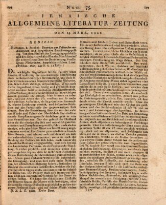 Jenaische allgemeine Literatur-Zeitung vom Jahre ... Dienstag 29. März 1808