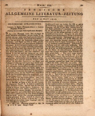 Jenaische allgemeine Literatur-Zeitung vom Jahre ... Freitag 13. Mai 1808