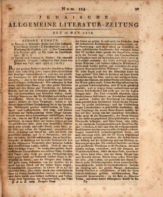 Jenaische allgemeine Literatur-Zeitung vom Jahre ... Montag 16. Mai 1808