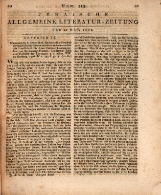 Jenaische allgemeine Literatur-Zeitung vom Jahre ... Freitag 20. Mai 1808