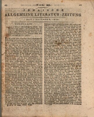 Jenaische allgemeine Literatur-Zeitung vom Jahre ... Donnerstag 1. Dezember 1808