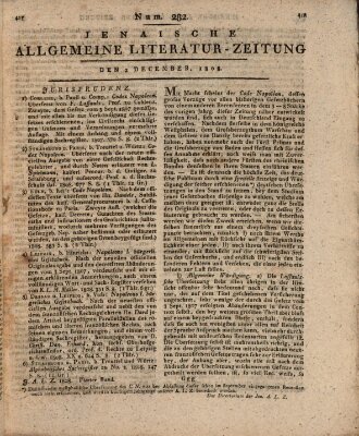 Jenaische allgemeine Literatur-Zeitung vom Jahre ... Freitag 2. Dezember 1808