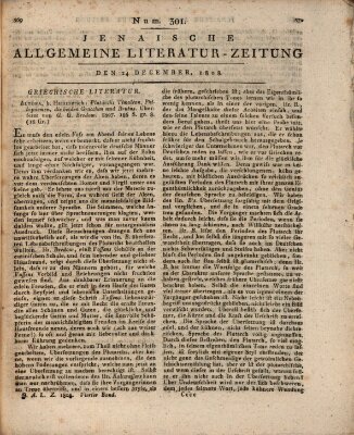 Jenaische allgemeine Literatur-Zeitung vom Jahre ... Samstag 24. Dezember 1808