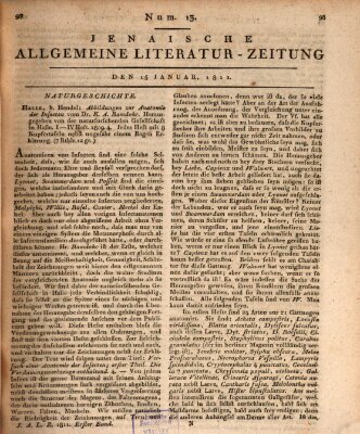 Jenaische allgemeine Literatur-Zeitung vom Jahre ... Dienstag 15. Januar 1811