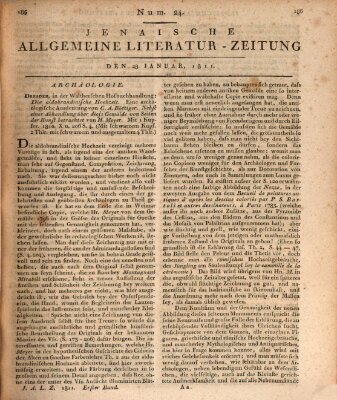 Jenaische allgemeine Literatur-Zeitung vom Jahre ... Montag 28. Januar 1811