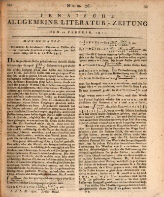 Jenaische allgemeine Literatur-Zeitung vom Jahre ... Dienstag 12. Februar 1811