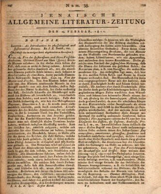 Jenaische allgemeine Literatur-Zeitung vom Jahre ... Donnerstag 14. Februar 1811