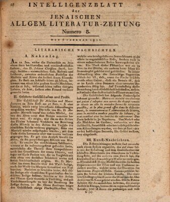 Jenaische allgemeine Literatur-Zeitung vom Jahre ... Mittwoch 6. Februar 1811