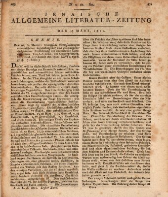 Jenaische allgemeine Literatur-Zeitung vom Jahre ... Freitag 15. März 1811