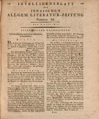 Jenaische allgemeine Literatur-Zeitung vom Jahre ... Samstag 16. März 1811