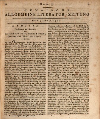 Jenaische allgemeine Literatur-Zeitung vom Jahre ... Freitag 5. April 1811