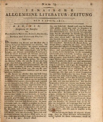 Jenaische allgemeine Literatur-Zeitung vom Jahre ... Samstag 6. April 1811