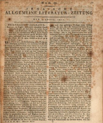 Jenaische allgemeine Literatur-Zeitung vom Jahre ... Donnerstag 18. April 1811