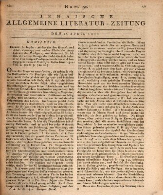 Jenaische allgemeine Literatur-Zeitung vom Jahre ... Dienstag 23. April 1811