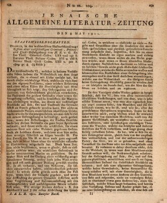 Jenaische allgemeine Literatur-Zeitung vom Jahre ... Mittwoch 8. Mai 1811