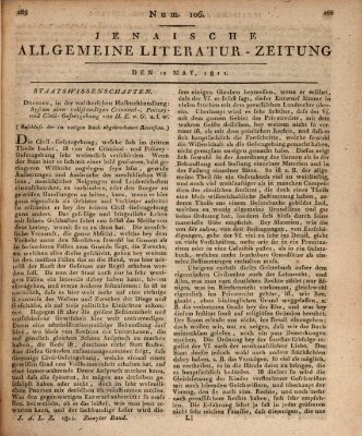 Jenaische allgemeine Literatur-Zeitung vom Jahre ... Freitag 10. Mai 1811