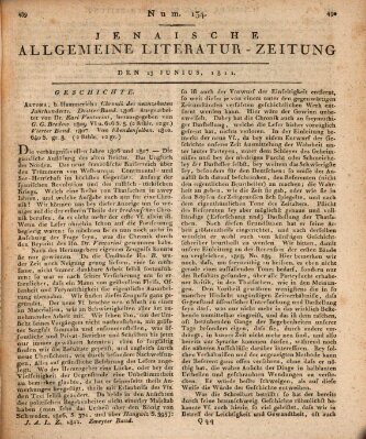 Jenaische allgemeine Literatur-Zeitung vom Jahre ... Donnerstag 13. Juni 1811