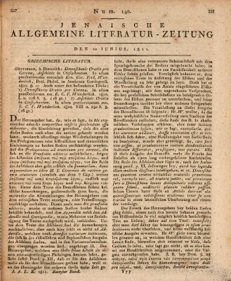 Jenaische allgemeine Literatur-Zeitung vom Jahre ... Donnerstag 20. Juni 1811