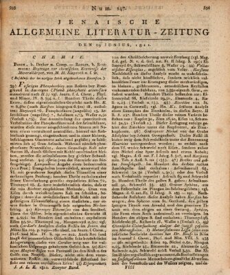 Jenaische allgemeine Literatur-Zeitung vom Jahre ... Samstag 29. Juni 1811