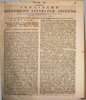 Jenaische allgemeine Literatur-Zeitung vom Jahre ... Samstag 6. Juli 1811