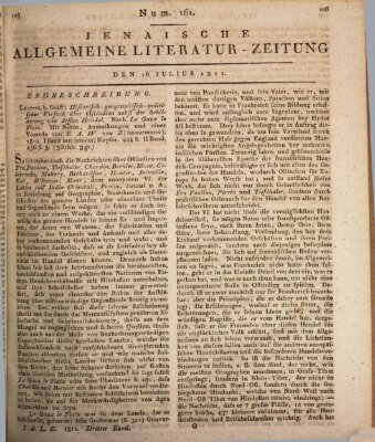 Jenaische allgemeine Literatur-Zeitung vom Jahre ... Dienstag 16. Juli 1811