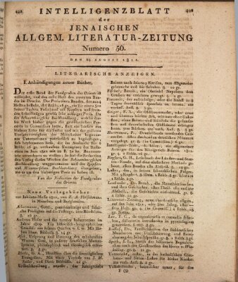 Jenaische allgemeine Literatur-Zeitung vom Jahre ... Samstag 24. August 1811