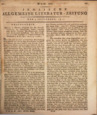 Jenaische allgemeine Literatur-Zeitung vom Jahre ... Donnerstag 5. September 1811