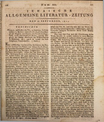 Jenaische allgemeine Literatur-Zeitung vom Jahre ... Freitag 27. September 1811