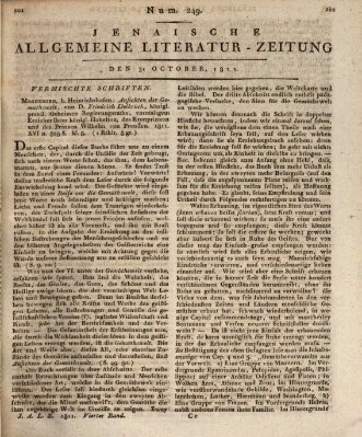 Jenaische allgemeine Literatur-Zeitung vom Jahre ... Donnerstag 31. Oktober 1811