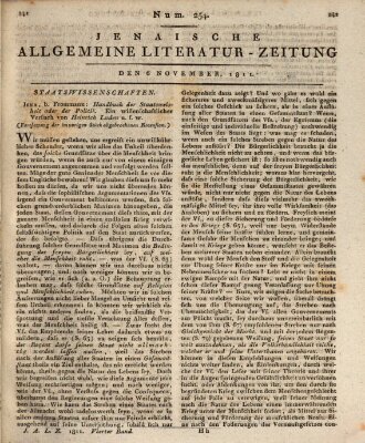 Jenaische allgemeine Literatur-Zeitung vom Jahre ... Mittwoch 6. November 1811