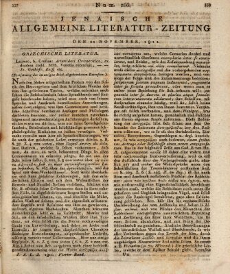 Jenaische allgemeine Literatur-Zeitung vom Jahre ... Mittwoch 20. November 1811