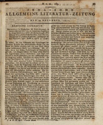 Jenaische allgemeine Literatur-Zeitung vom Jahre ... Samstag 23. November 1811