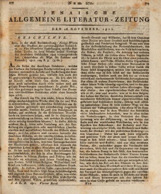 Jenaische allgemeine Literatur-Zeitung vom Jahre ... Dienstag 26. November 1811