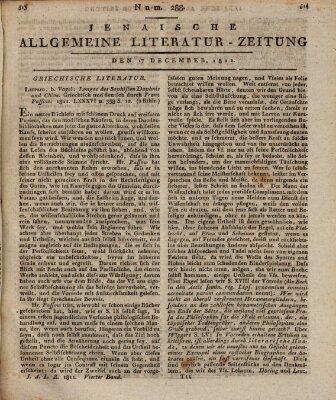 Jenaische allgemeine Literatur-Zeitung vom Jahre ... Dienstag 17. Dezember 1811