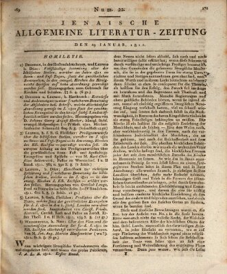 Jenaische allgemeine Literatur-Zeitung vom Jahre ... Mittwoch 29. Januar 1812